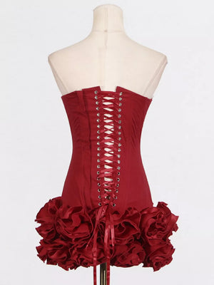Ruffled Hem Tube Mini Dress option 5