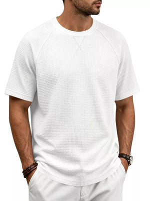 t-shirt in Khaki with crew neck and raglan sleeve