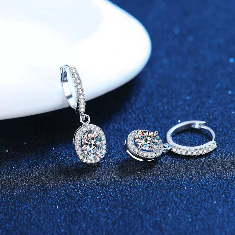 glam earrings in clear with not applicable