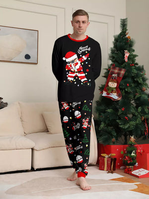 pajama set in Dad with novelty print and long sleeve
