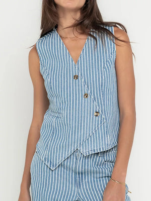 set in Light Blue with striped and two-piece