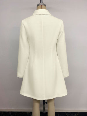 cream mini dress