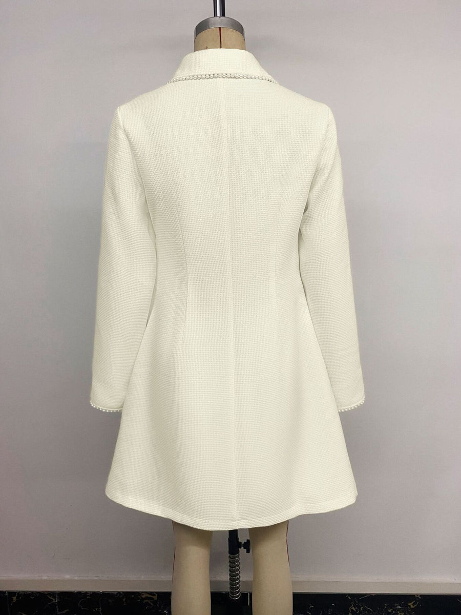cream mini dress