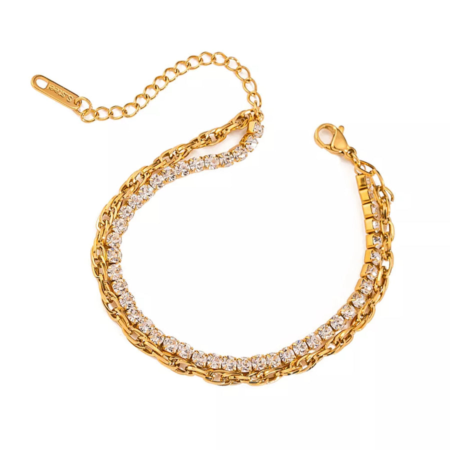 bracelet in Gold with double layered and wrist-length