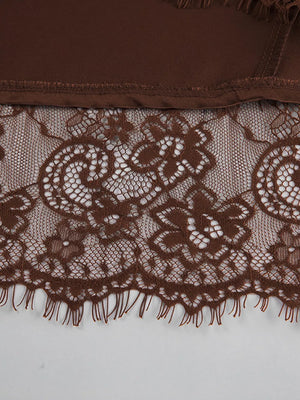 romantic camisole in Brown with halter