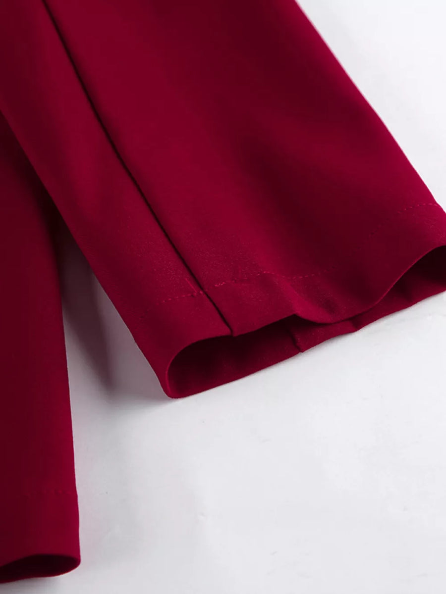 Wine Red with Two-Piece Sets 14