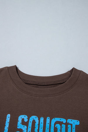 streetwear sweatshirt in Chocolate with crew neck