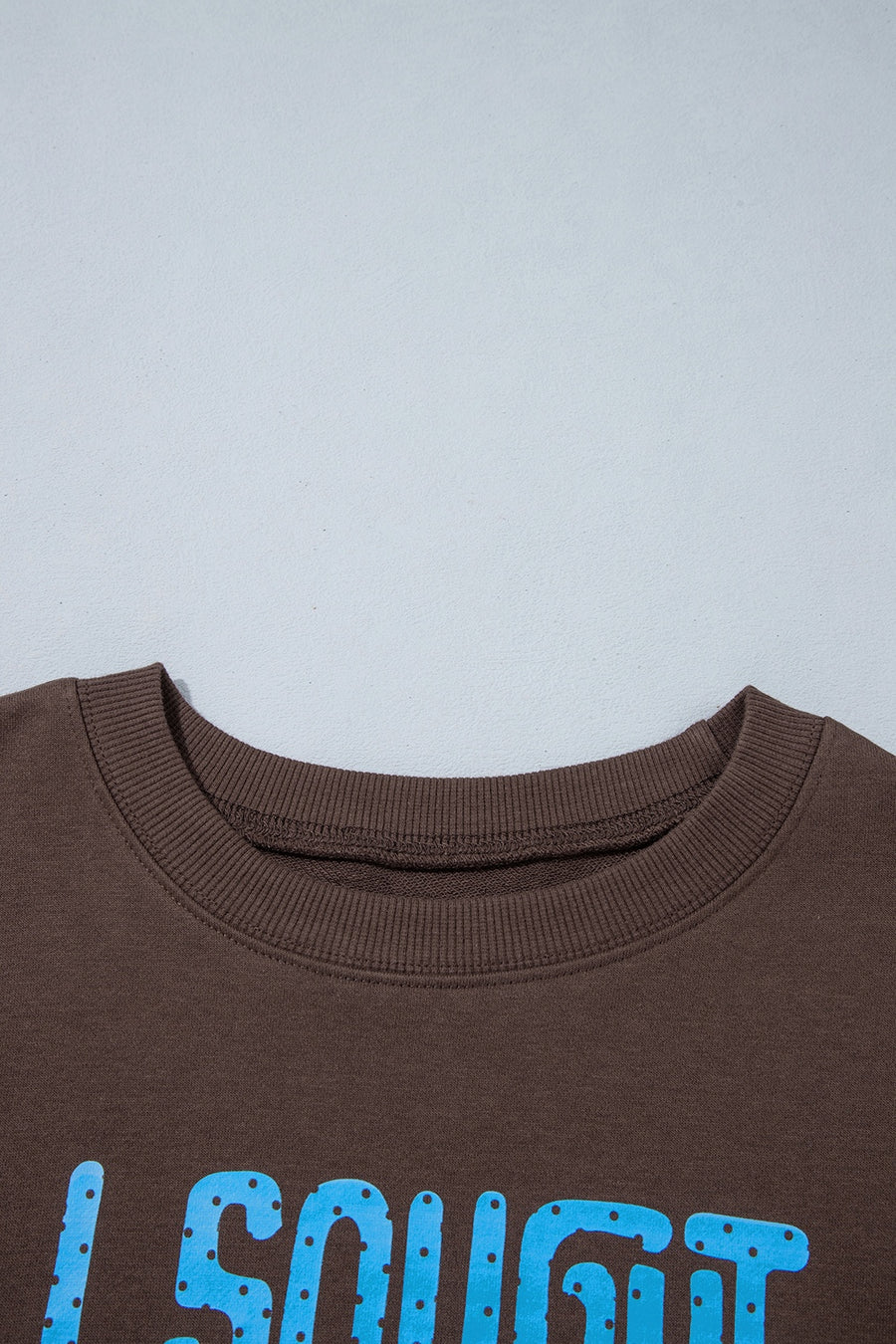 streetwear sweatshirt in Chocolate with crew neck