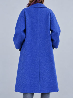 classic overcoat in Light Blue with notch lapel