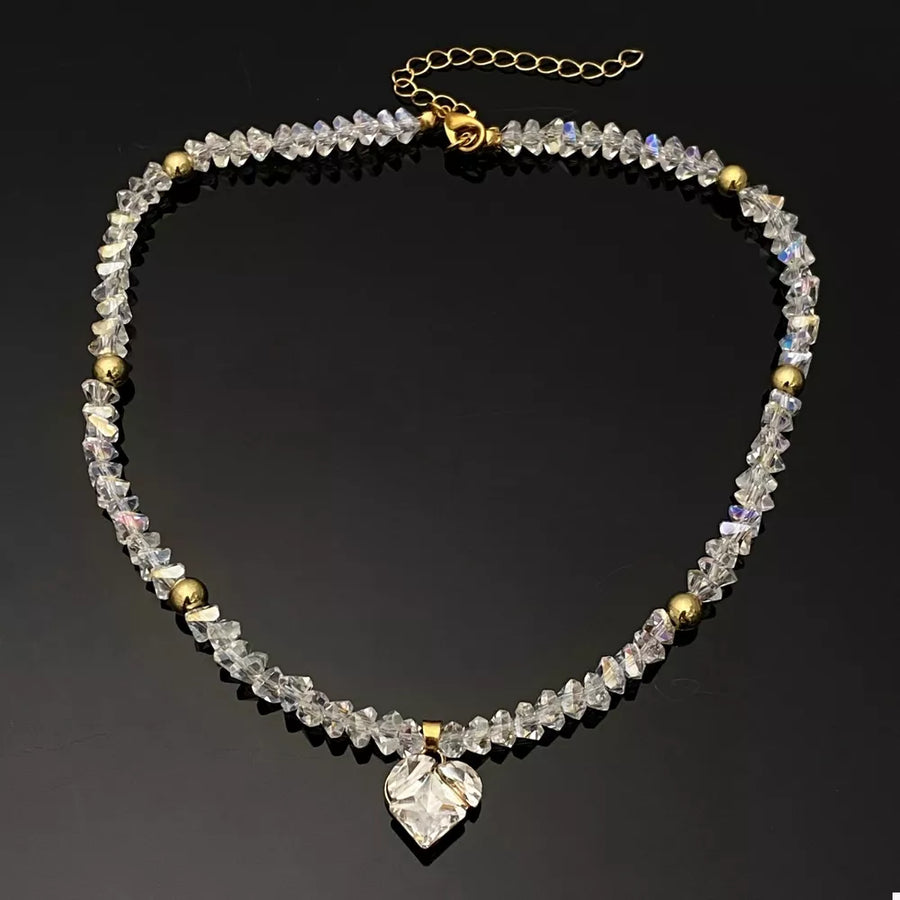 Synthetic Pearl,18K Gold-Plated,Rice Pearl,CCB Care instructions: Avoid wearing necklace in Style D with regular silhouette