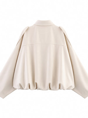 Polyester 100% Care instructions: Hand wash cold bomber jacket in Army Green with oversized silhouette