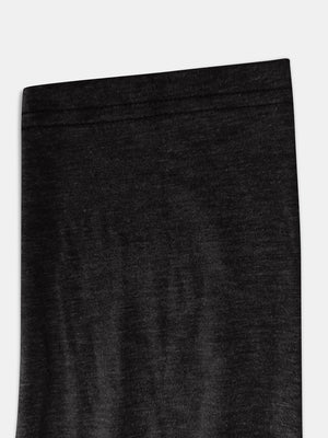 Black Buttoned Henley Slouch Tee