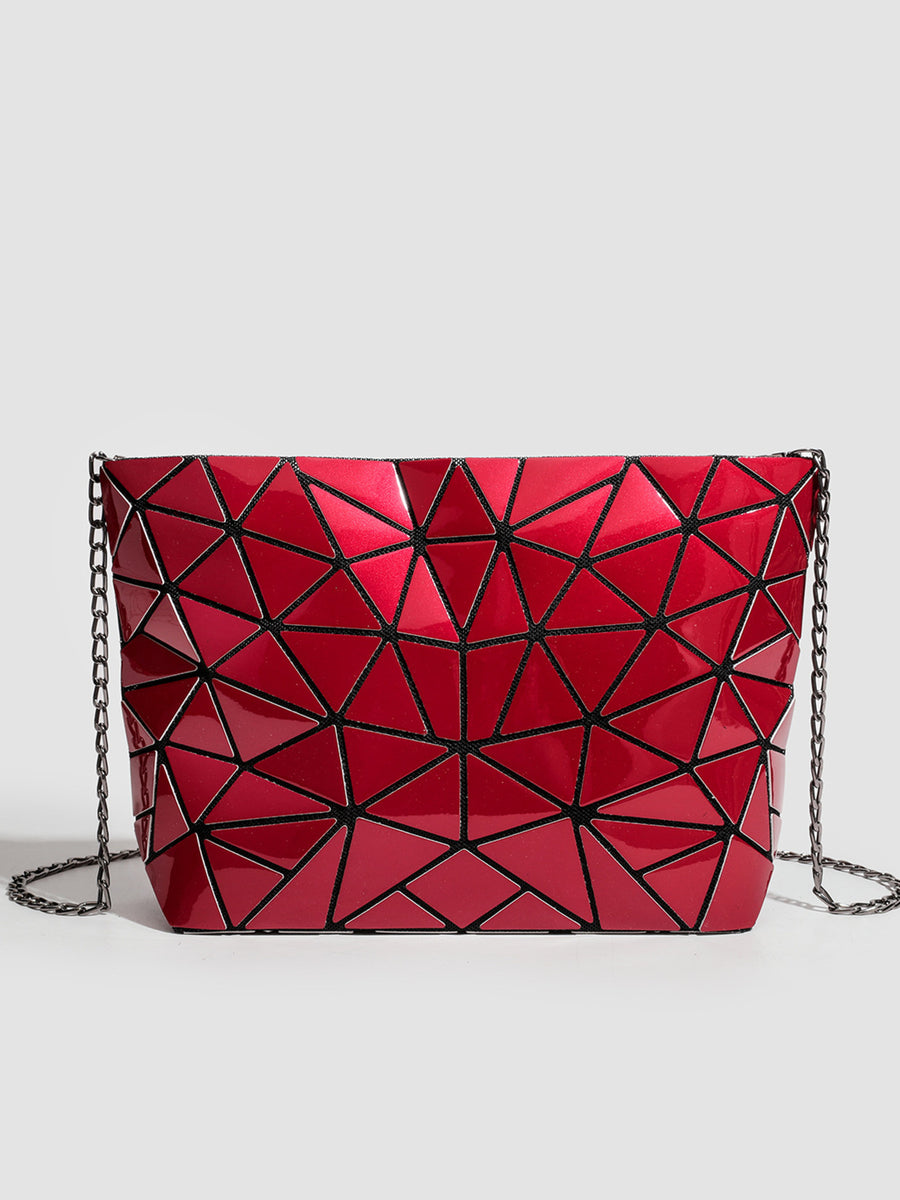 crossbody bag featuring geometric in Bright Blue with PVC Imported Size & texture