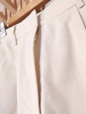 oatmeal relaxed vest with v-neck