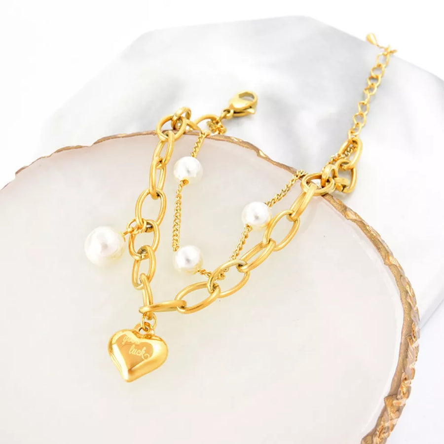 bracelet in Gold with layered and adjustable