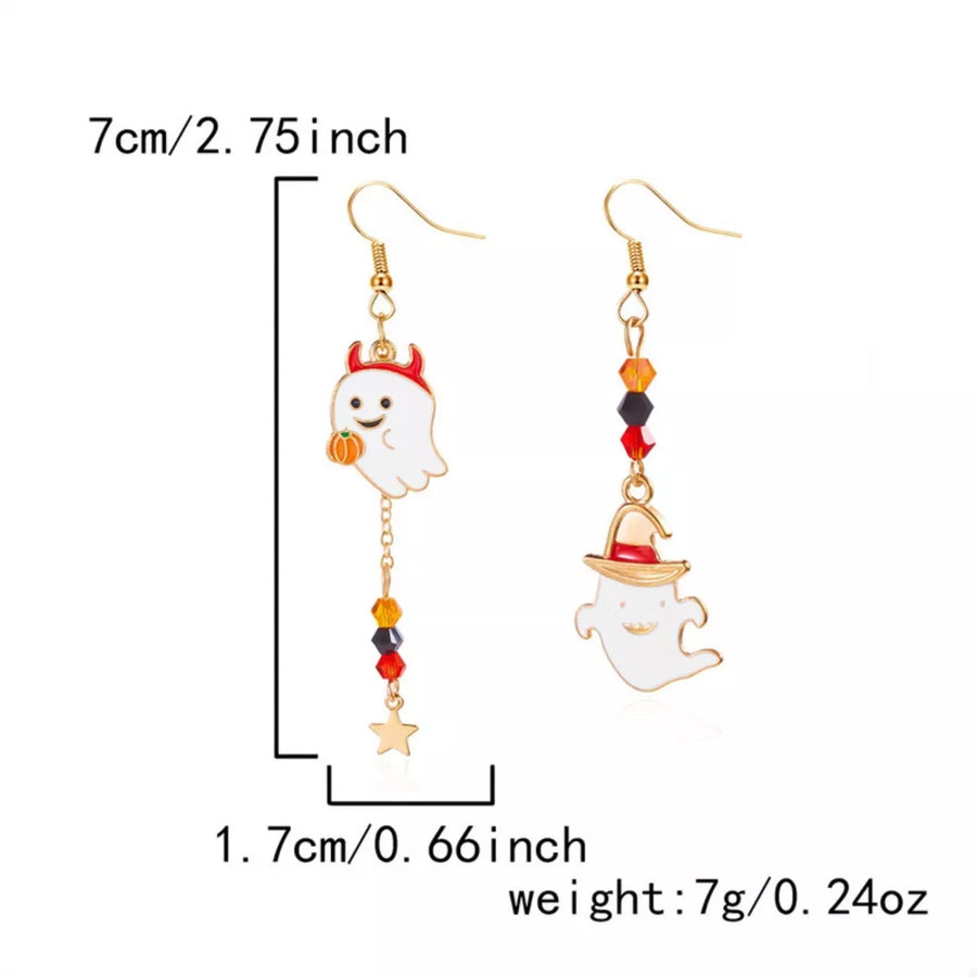earrings in gold with novelty and dangle