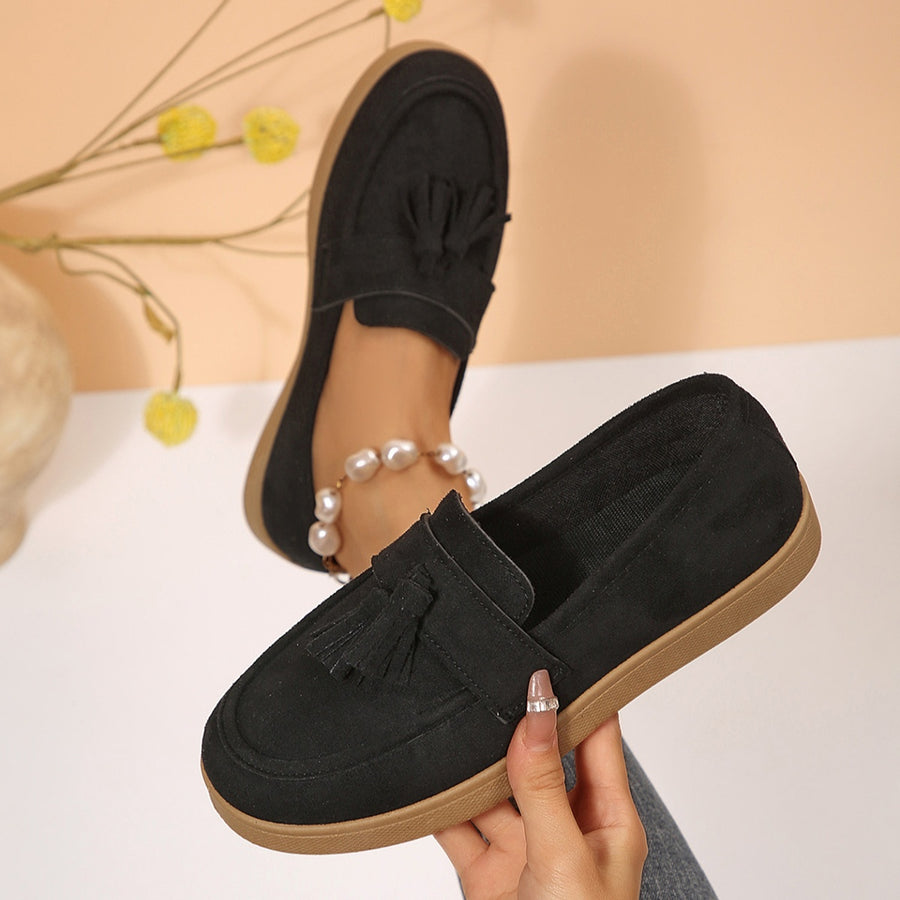 Brown loafers