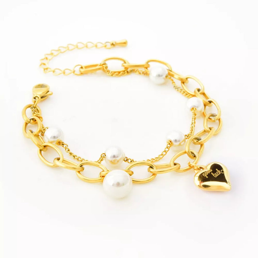 gold bracelet with adjustable and lobster clasp