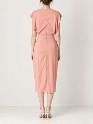 Navy midi dress
