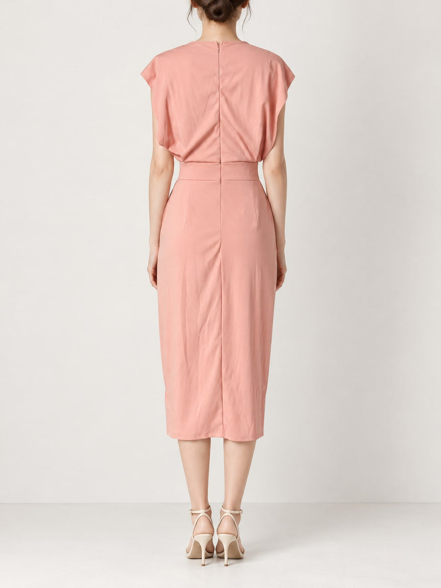 Navy midi dress