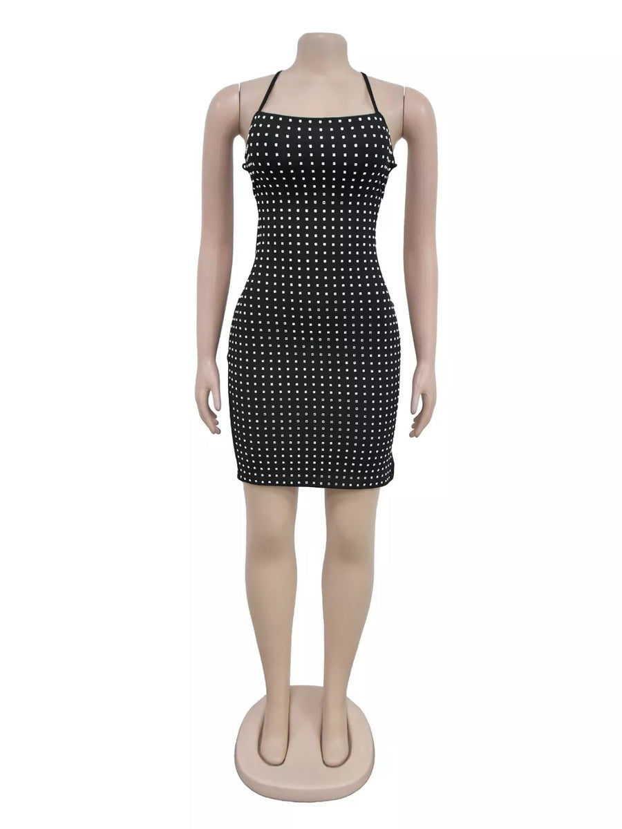 black bodycon dress with mini and pullover