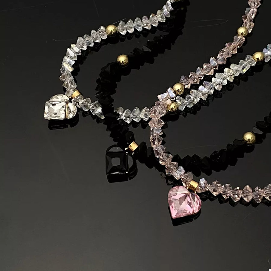 Pearl & Heart Pendant Necklace 18k Gold-plated in silver with pendant