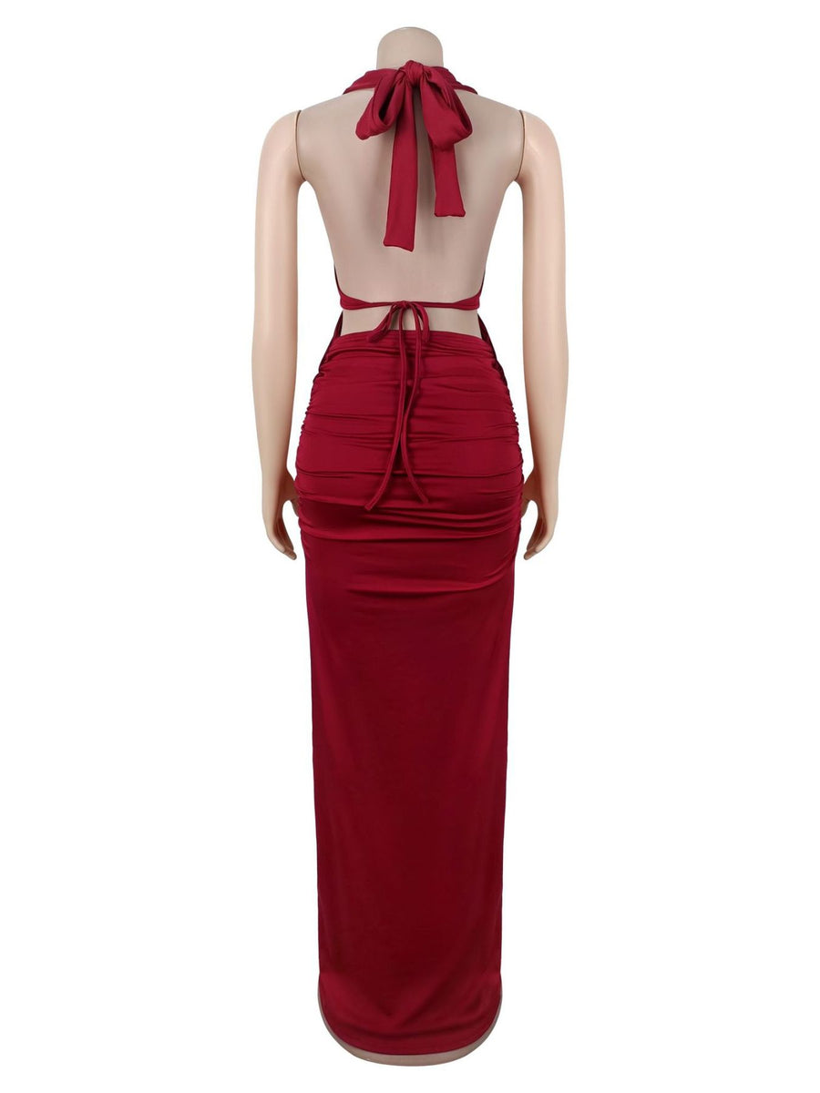 burgundy maxi dress with maxi and pullover