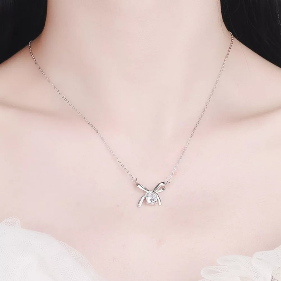 silver necklace with 15.7 inch chain with 2 inch extension and clasp
