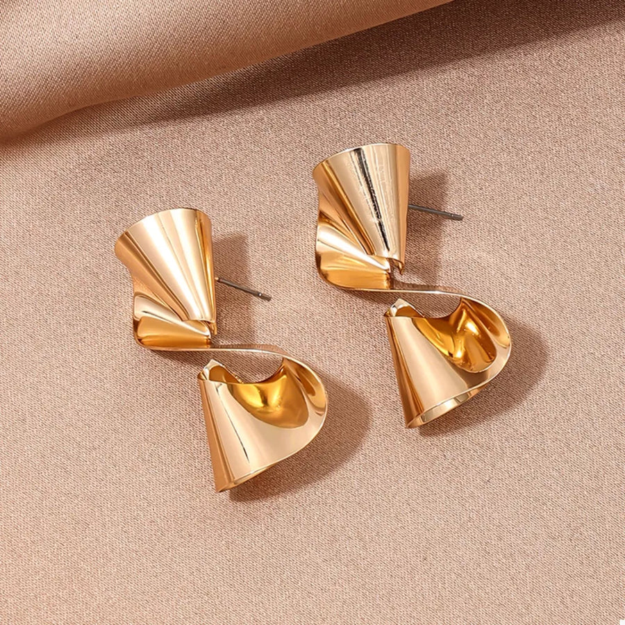 earrings in gold with 18K gold-plated and 1.6 inches