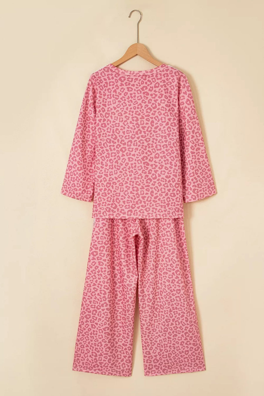 100% polyester Care instructions: Machine wash cold two-piece set in pink with relaxed silhouette
