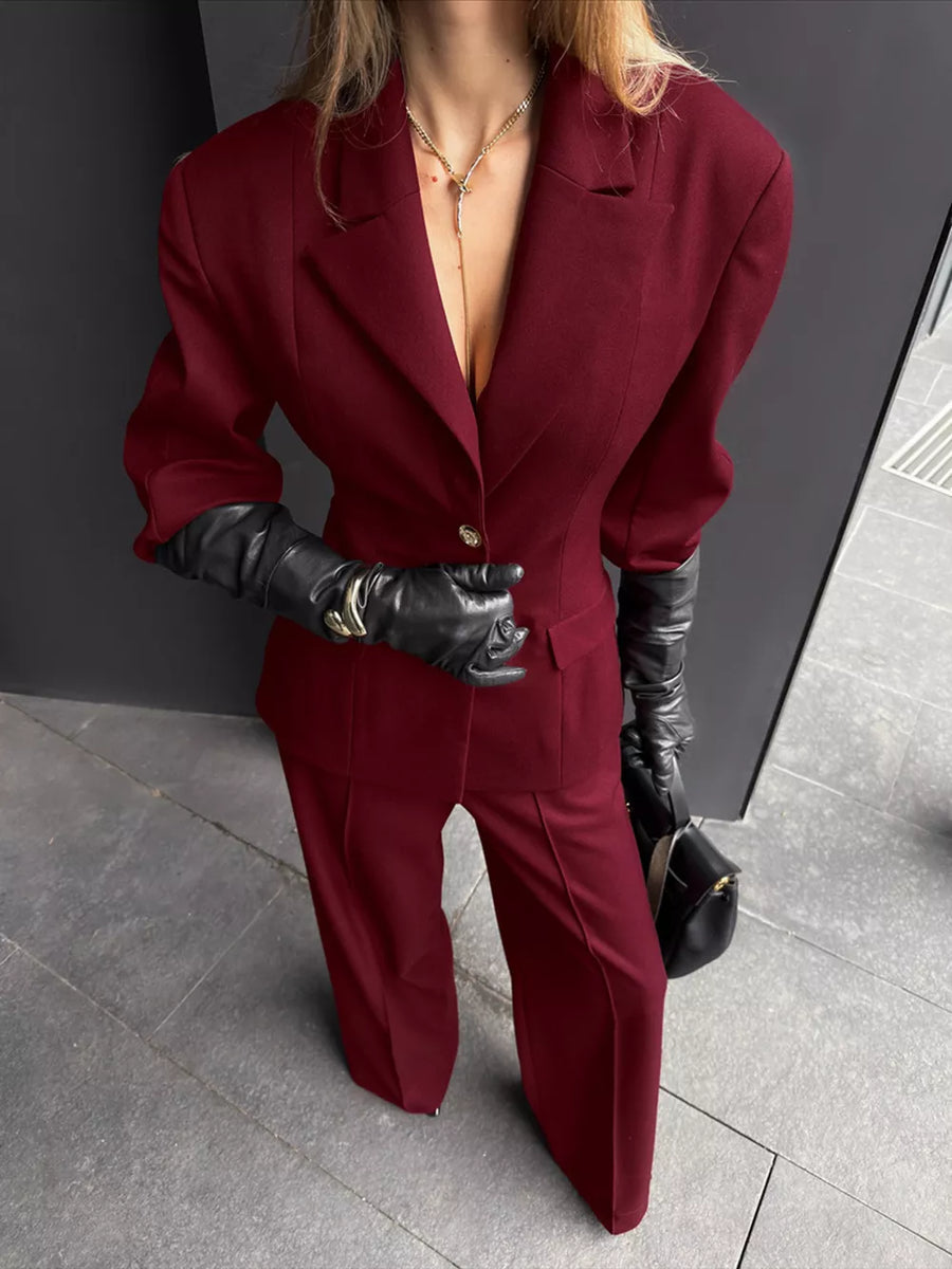 Wine Red with Two-Piece Sets