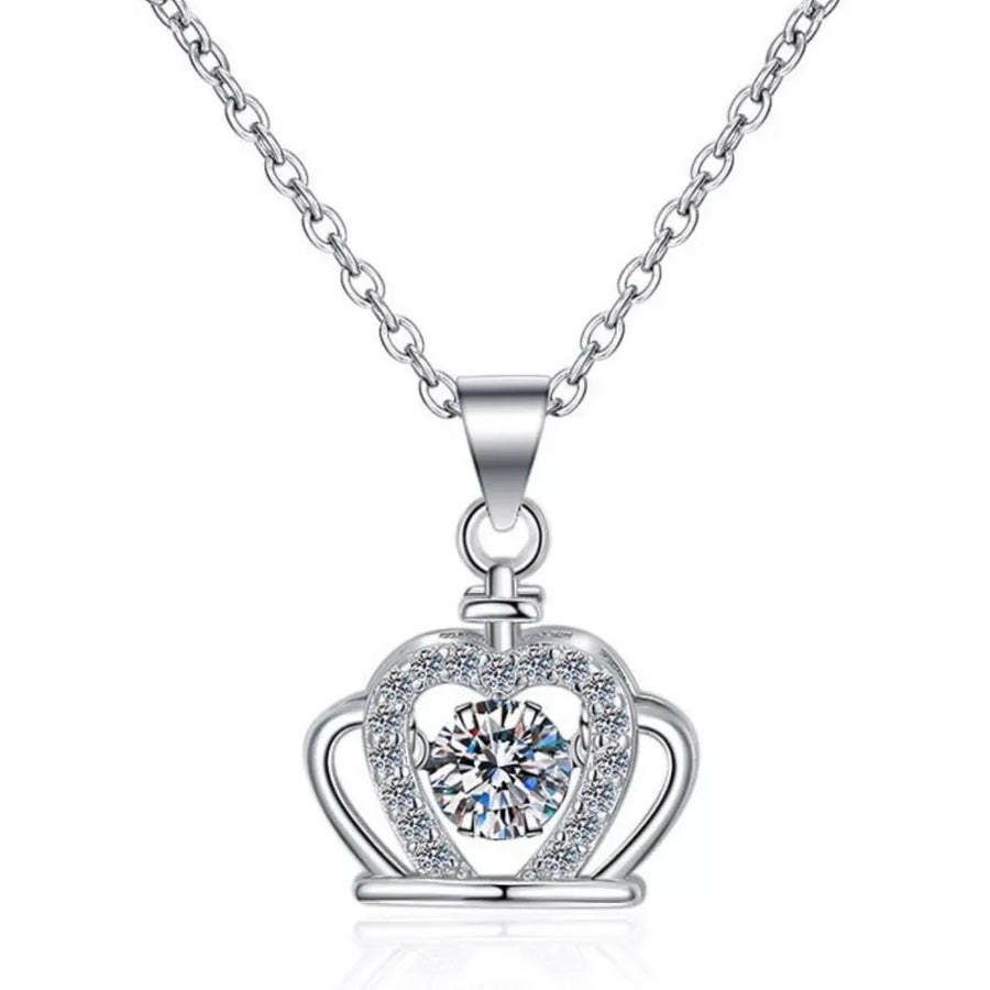silver necklace with collar-length and clasp