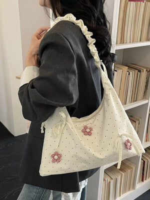 Floral Embellished Shoulder Bag option 5