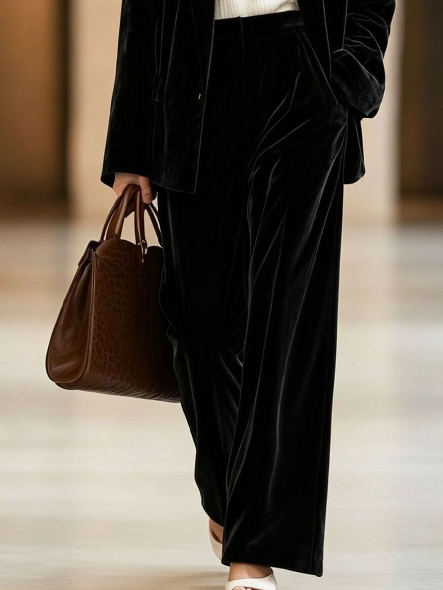 Dark Brown relaxed blazer with notch lapel