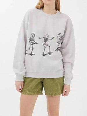 Coffee Brown sweatshirt with pullover and graphic print