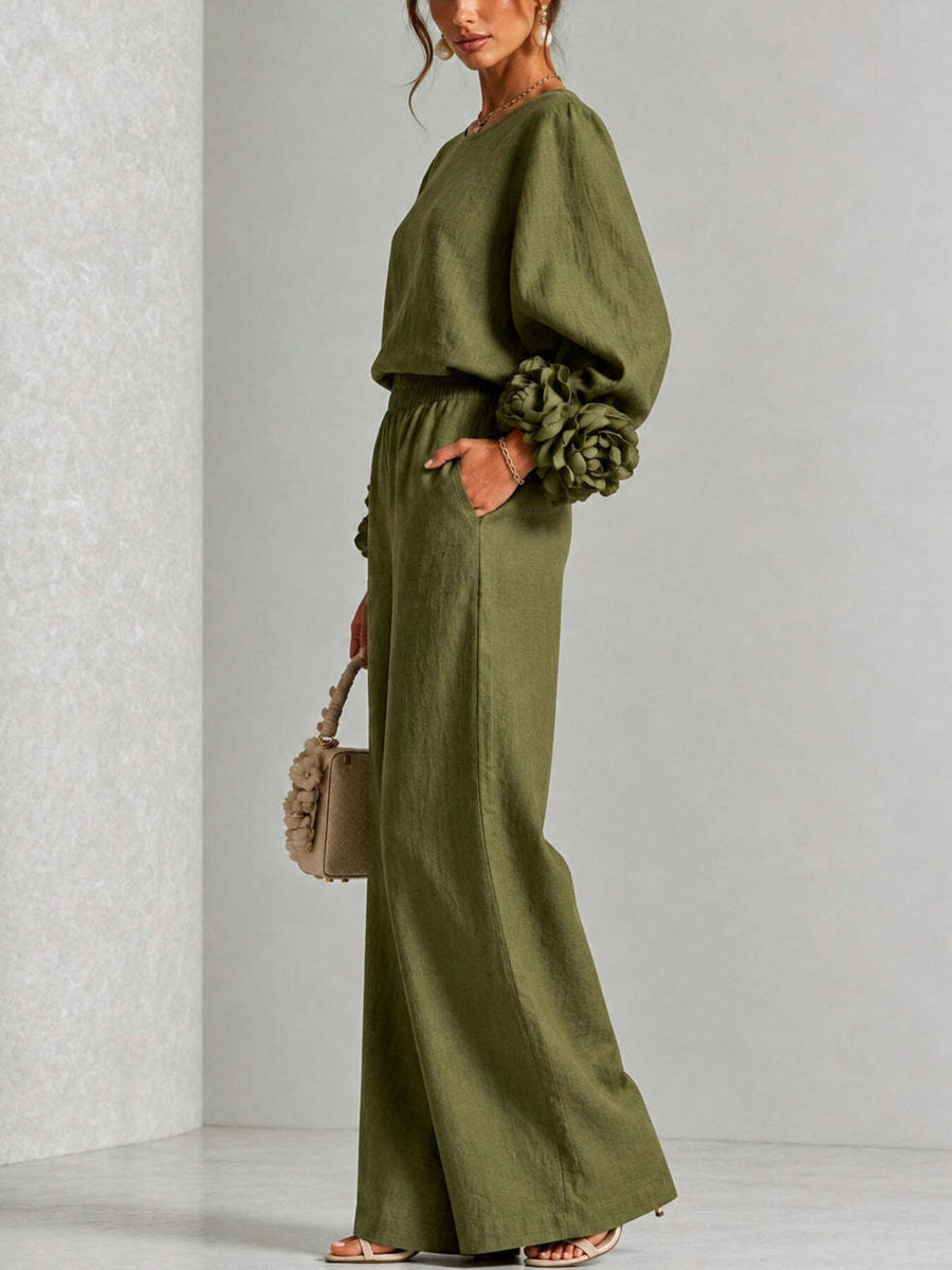 two-piece set in Moss