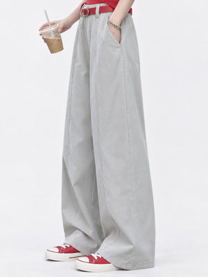 High-Waisted Wide-Leg Cargo Pants in Army Green-Tall Barrel Leg with pocketed