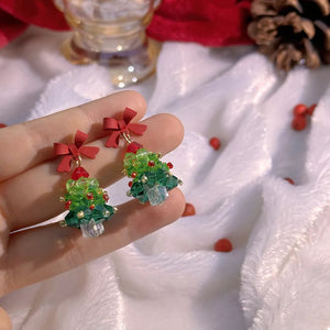 earrings in scarlet red featuring dangle and dangle fit