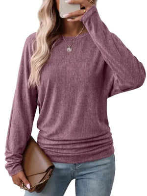 Caramel relaxed t-shirt with crew neck