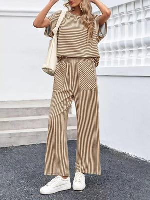 Khaki Color two-piece set