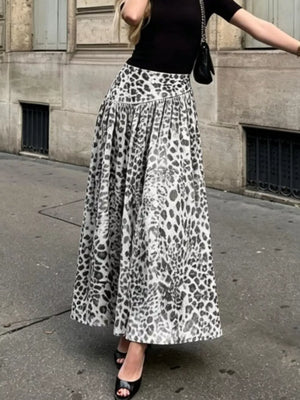Black maxi skirt with maxi and elastic