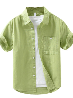 95%cotton,5%spandex Care instructions: Machine wash cold button-down shirt in Sky Blue with regular silhouette