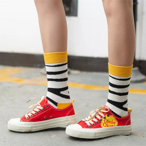 socks in white featuring ribbed cuff and fitted fit