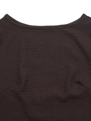 bodycon dress featuring waffle knit in Coffee Brown with 95% polyester, 5% elastane Care instructions: Machine wash cold