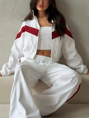 Red tracksuit set