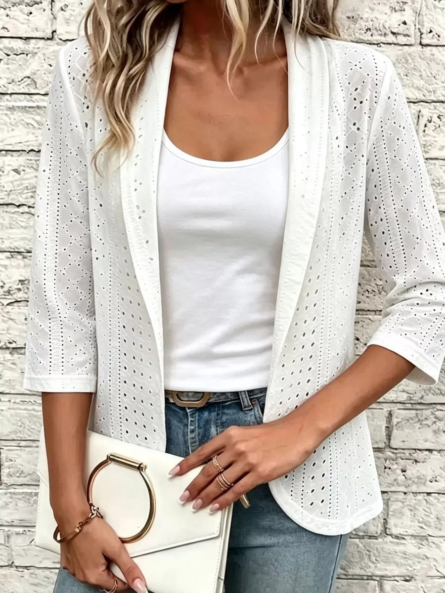 100% polyester Care instructions: Machine wash cold cardigan in white with regular silhouette