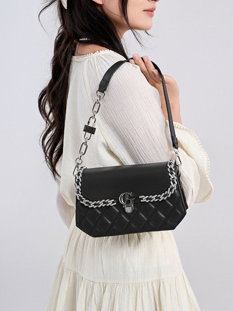 black with crossbody bag with quilted with quilted