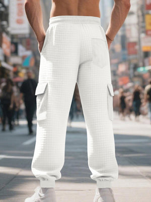Men's Textured Cargo Joggers Plus Size, view 14