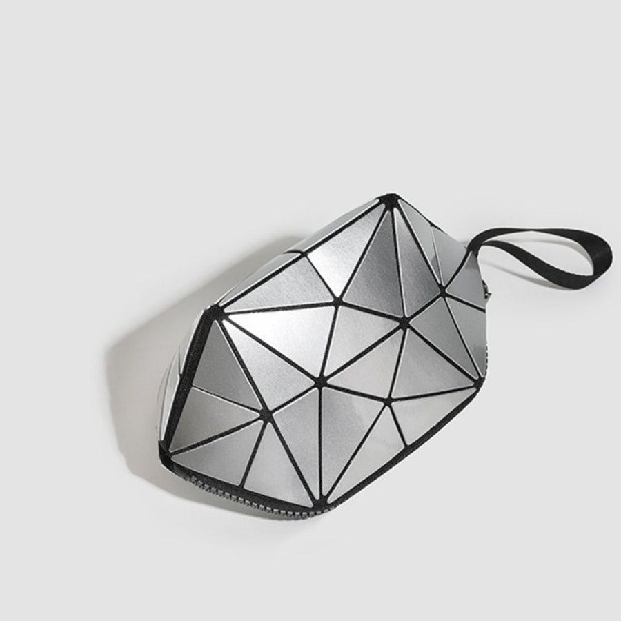 clutch in Silver with metallic and small
