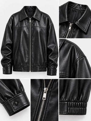streetwear bomber jacket in Coffee with collared